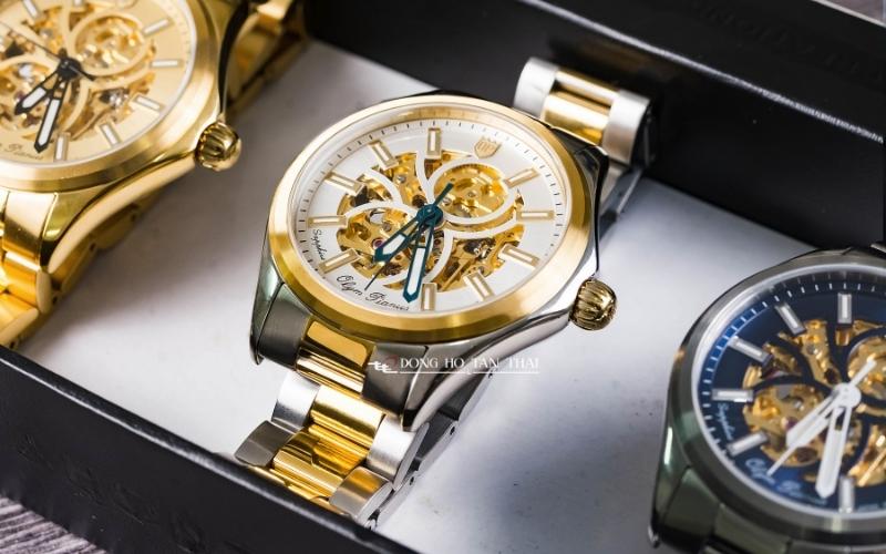 Một chiếc đồng hồ Olym Pianus chính hãng sẽ sử dụng công nghệ in chuyên dụng in lên mặt số