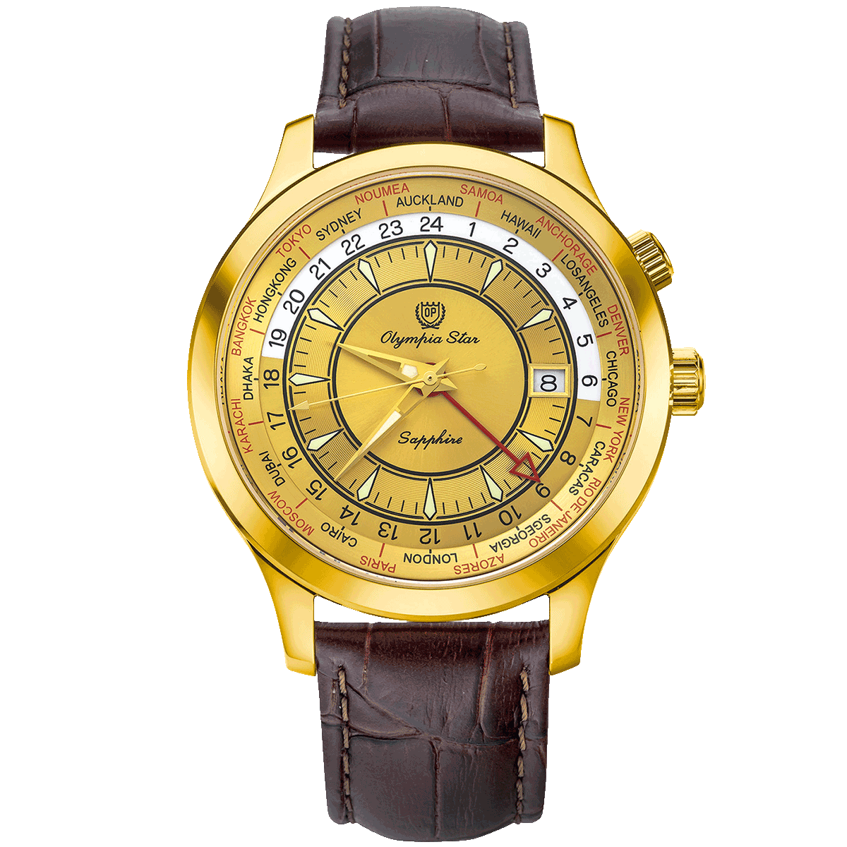 QUARTZ DUAL TIME GMT OPA98027GK-GL-VV