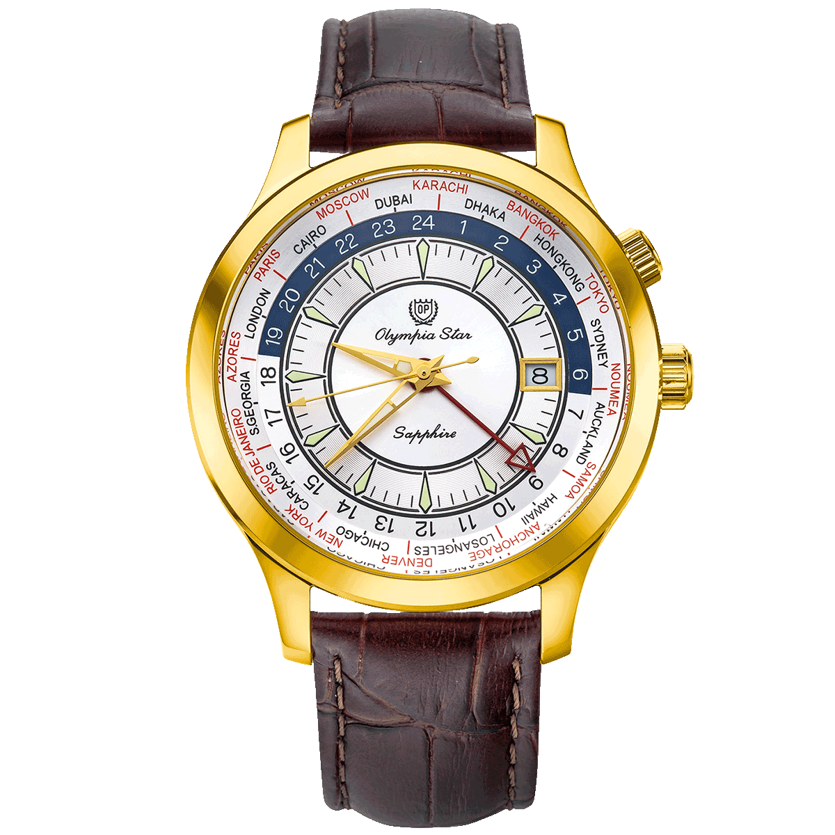 QUARTZ DUAL TIME GMT OPA98027GK-GL-VT