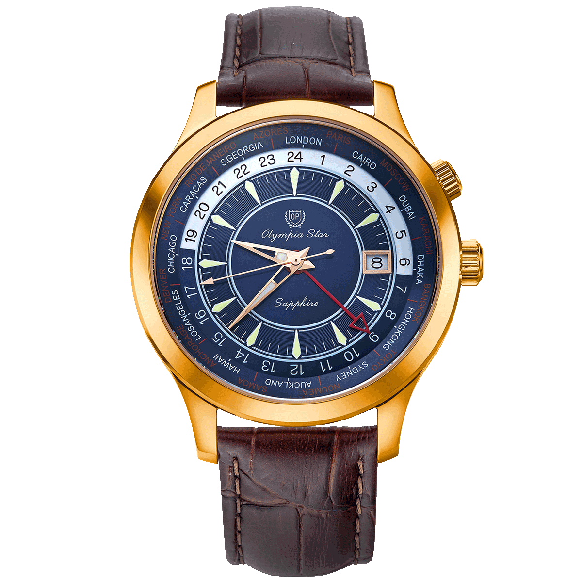 QUARTZ DUAL TIME GMT OPA98027GR-GL-VHXD