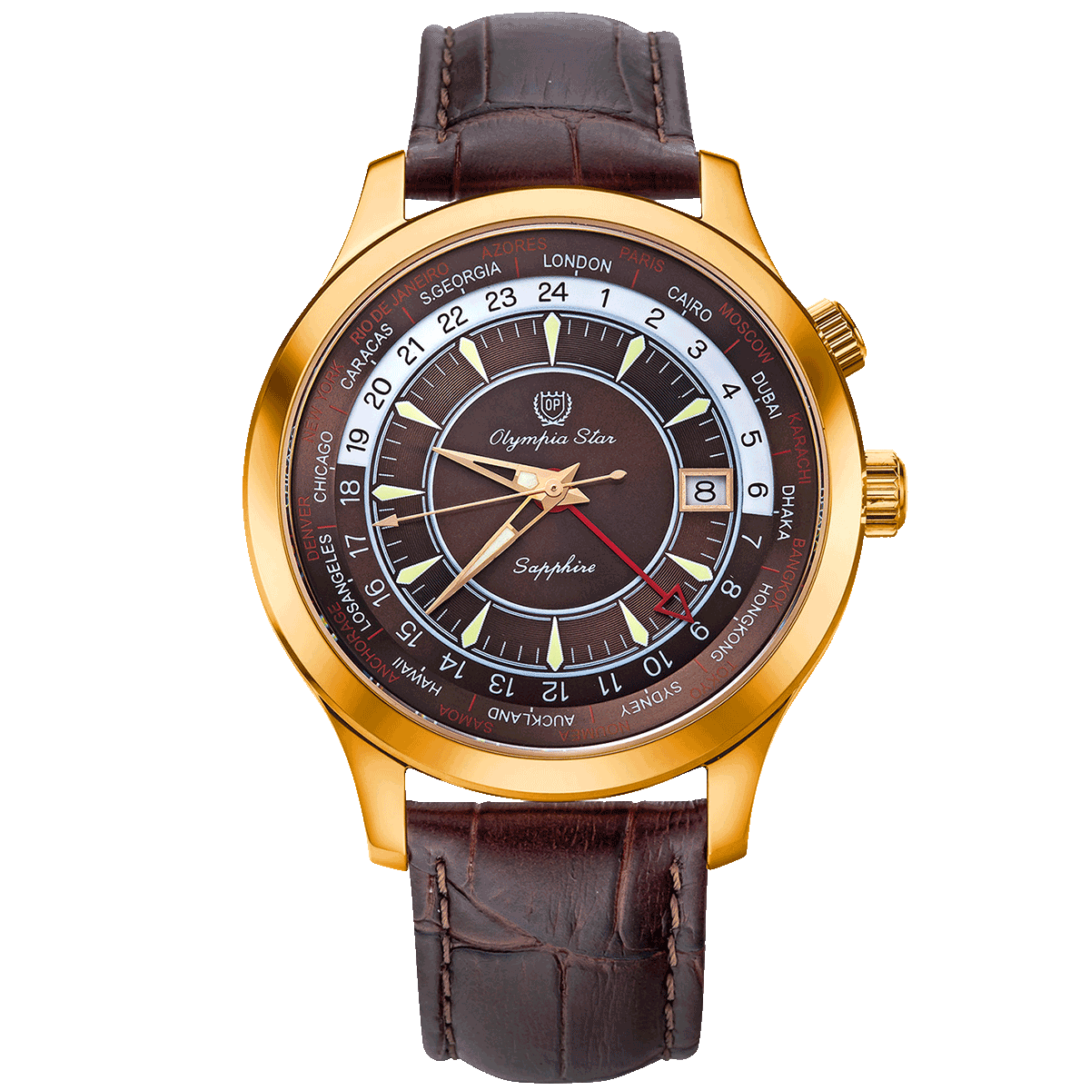 QUARTZ DUAL TIME GMT OPA98027GR-GL-VHN