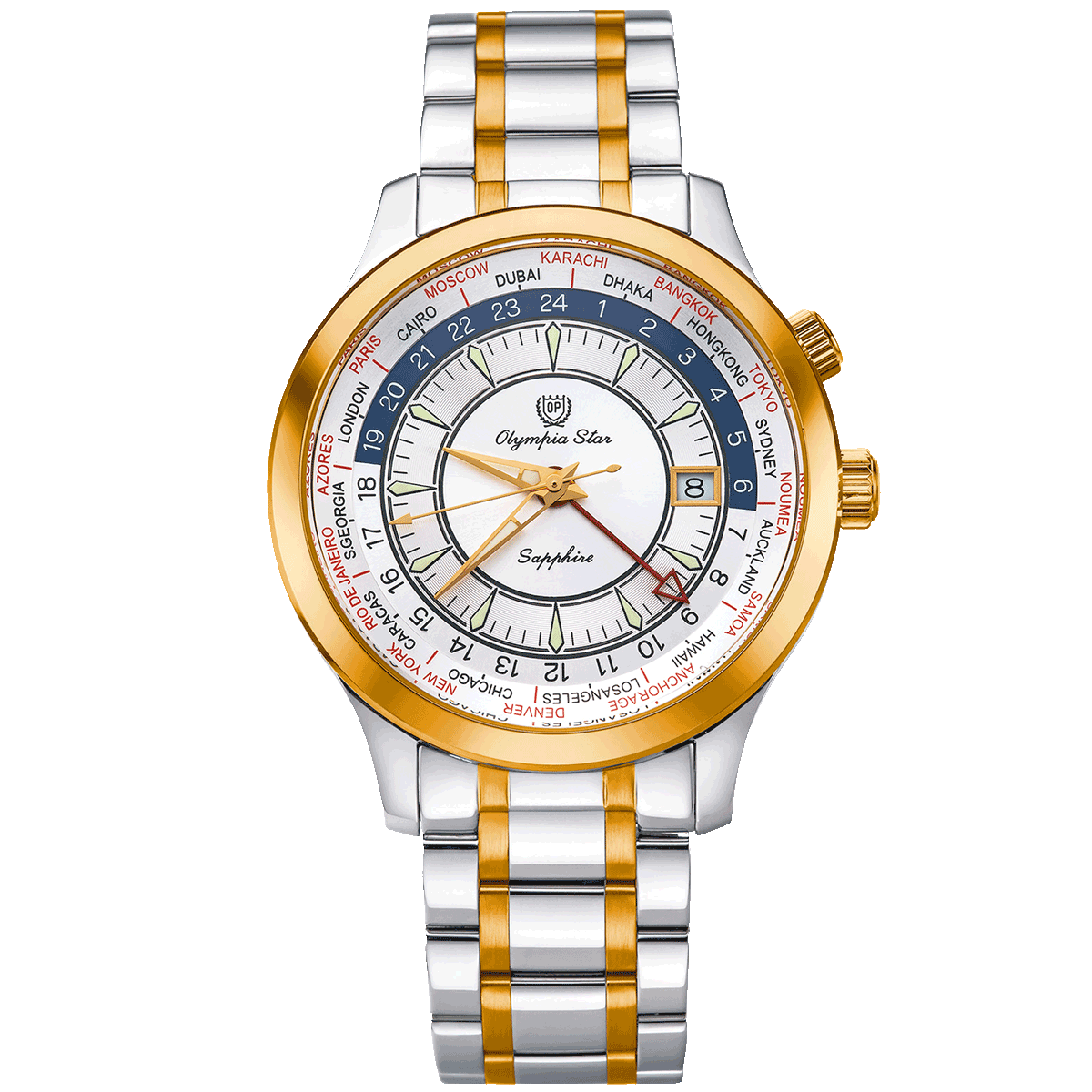 QUARTZ DUAL TIME GMT OPA98027GSR-DMVHT